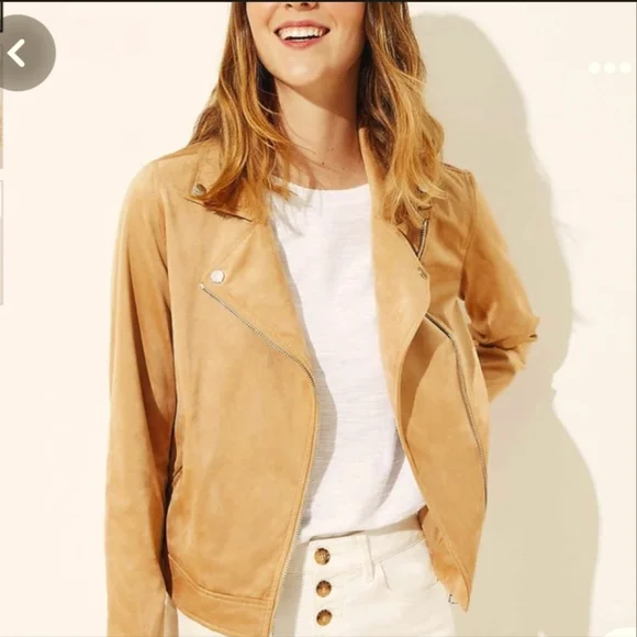 LOFT Faux Suede Moto Jacket